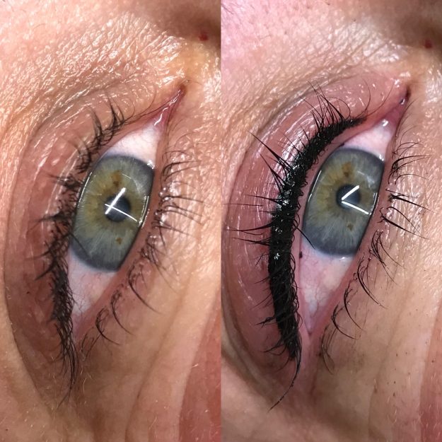 eyeliner before v after